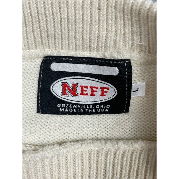 Vintage Neff Northern Cream Sweater Mens Size L *Flaws - Picture 3 of 15